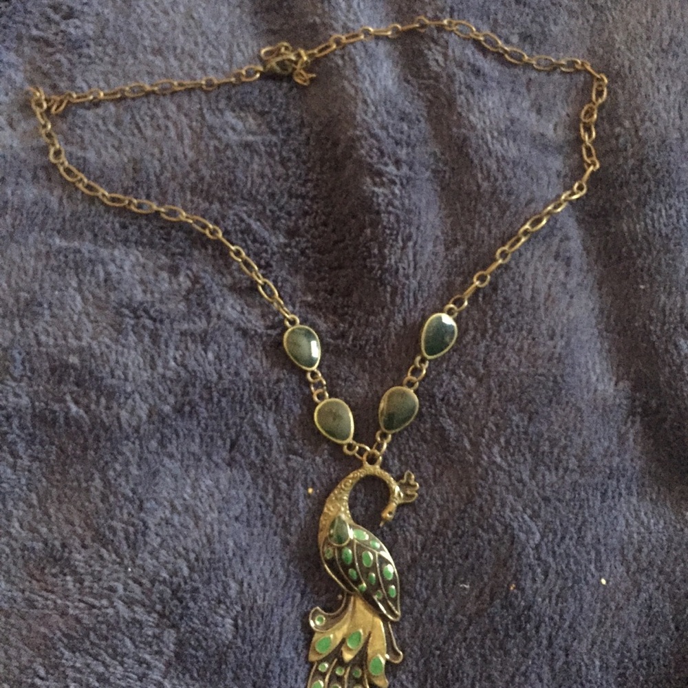 Peacock necklace